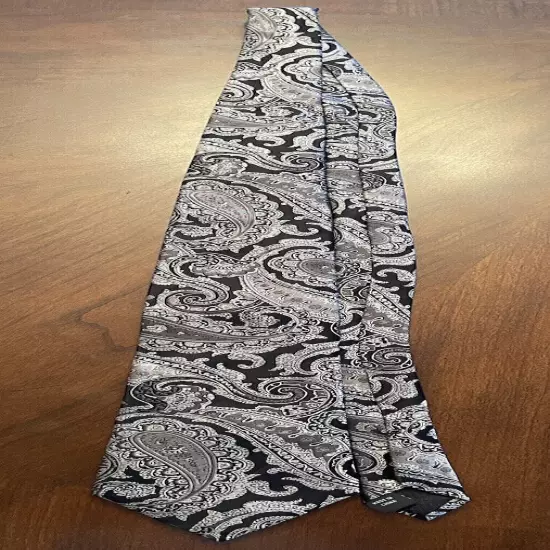 Sean John Black, Gray 100% Silk Men’s Neck Tie L59” W3.50”