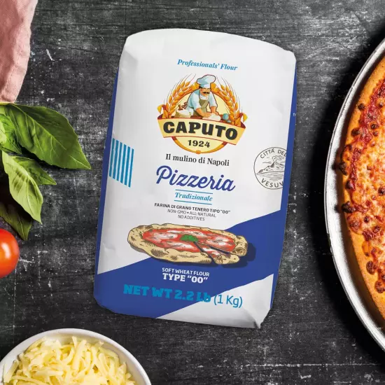 Antimo Caputo Pizzeria 00 Flour (Blue) 2.2 LB - Pack of 2 (Total 4.4 LBS)