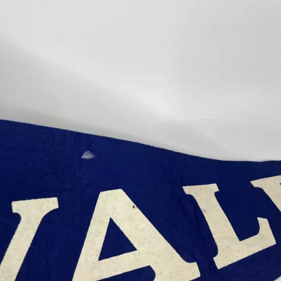 Vintage Pennant Yale UniversityBulldog Royal blue Collegiate 28" x 11" Flag