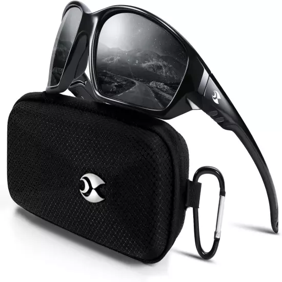 Sports Polarized Sunglasses for Men: Womens UV400 Protection Sun Glasses Wrap...