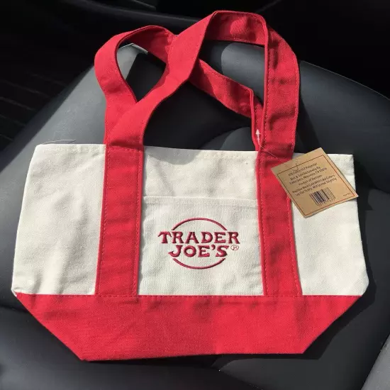 Trader Joe’s Mini Canvas Tote Bag Set Of 4 - Brand New - All Colors