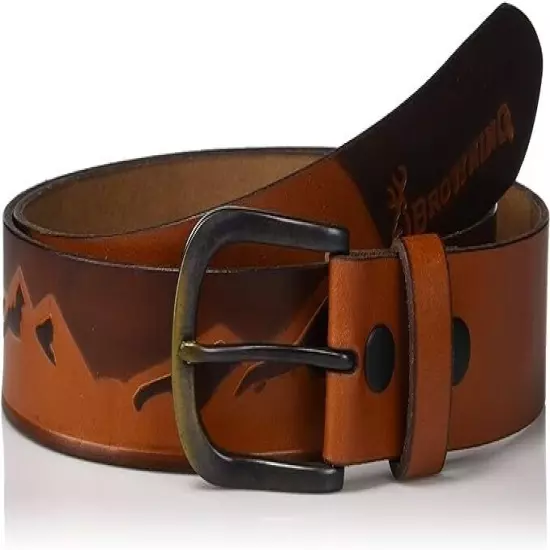 Browning Men's Wasatch Leather Belt Cognac Size 42 #3LD8T Brand New