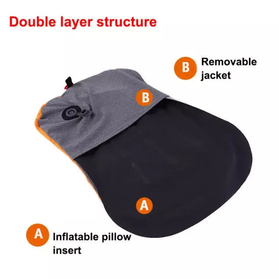 Portable Inflatable Pillow Outdoor Travel Cushion Camp Beach Car Airplane Hotel