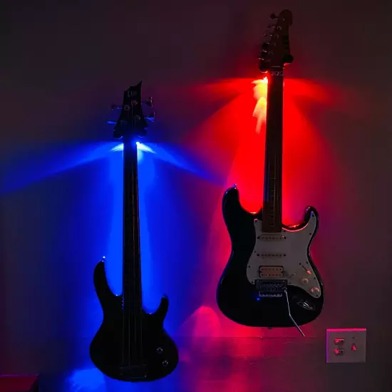 LED Light Up Guitar Wall Mount Hangers, Your Guitar Will Thank You!