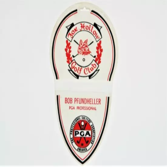 Fox Hollow Golf Club NJ, Bob Pfundheller PGA Professional, Golf Bag Tag, Used 