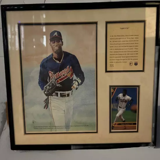 Deion Sanders Lithographic Print Atlanta Braves 1993