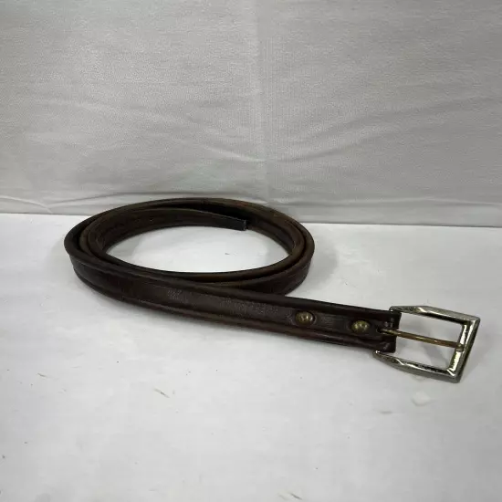 Vintage Harness Horse Men’s Leather Belt 2701 Waxed Steerhide Brown 44