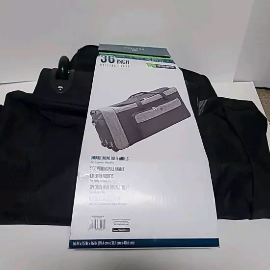 Protege 36" Rolling Trunk Duffel for Travel,36”(L) x 16” (H) x 15” (W) BRAND NEW