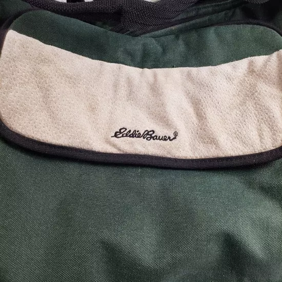 Eddie Bauer Bag 16x11x9 Multi Use Green with Pigskin Accents