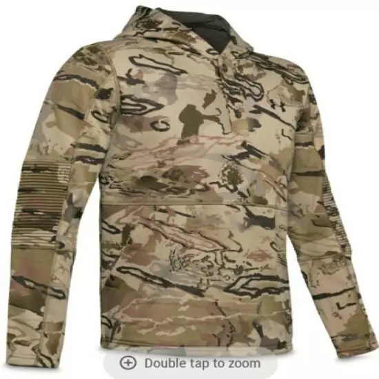 NWT Men's UNDER ARMOUR Rut Fleece Hunting Hoodie 1343219-999 Barren Camo M 