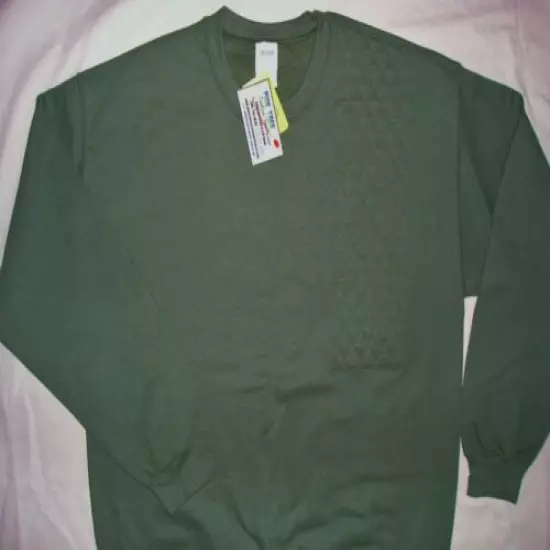 LARGE LH International Length Pad MILITARY GREEN Dryblend Shooting Sweatshirt 