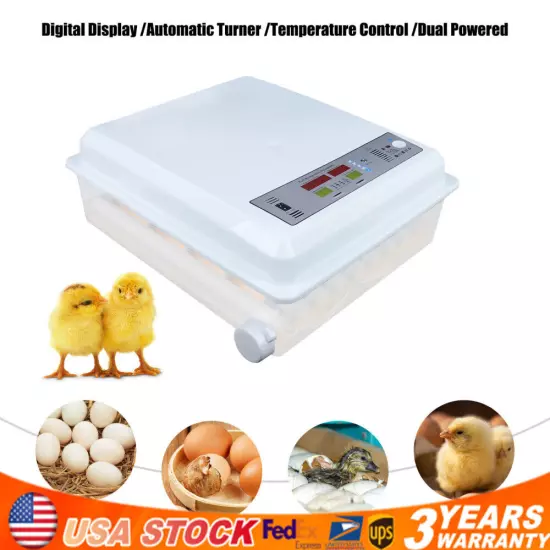 64 Digital Eggs Incubator Egg Hatcher With Temperature Control Automatic Turner