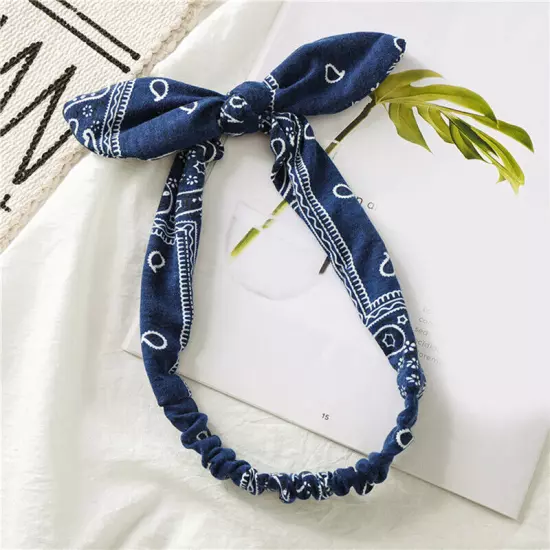 New Boho Satin Twist Knot Headband Elastic Wrap Turban Hair Band Hairband Sport"