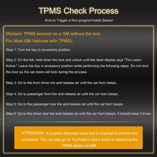 Tire Presure Sensor 315MHz Tire Pressure Monitoring System Sensor (TPMS) Tools