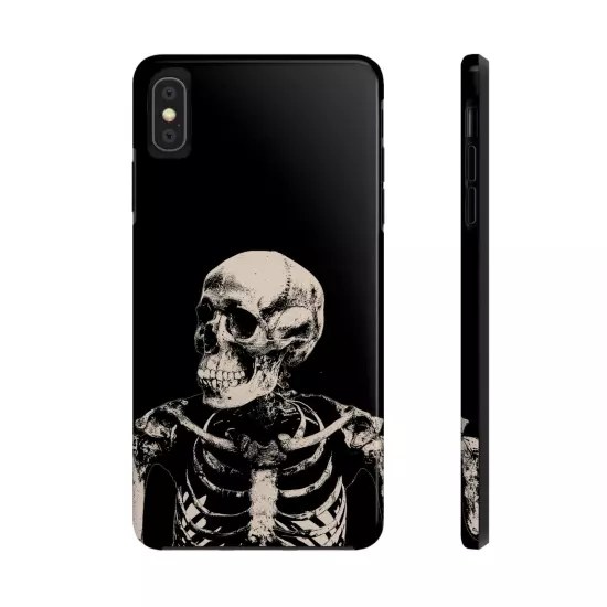 Dark Skeleton Skull Tough iPhone & Samsung Galaxy Cases Cover, Gift For Men