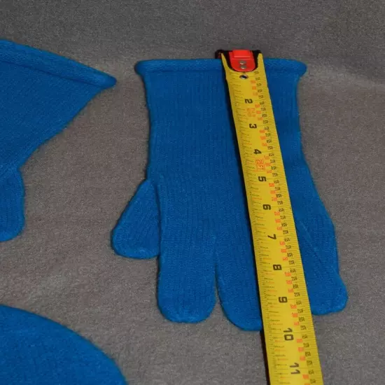 St. John's Bay Woman's Blue Gloves and Matching Beanie One Size FREE SHIPPING!