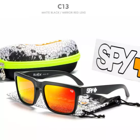 New Spy Polarized Sunglasses Men Classic Ken Block Unisex Square -- Original Box