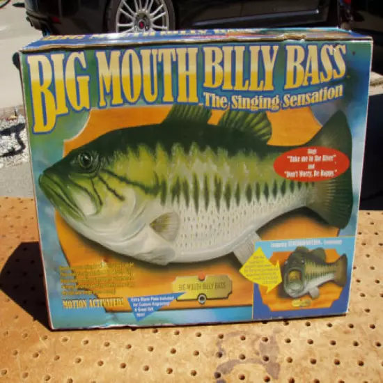 VINTAGE BIG MOUTH BILLY BASS SINGING FISH DON'T WORR & TAKE ME TO THE RIVER 1999