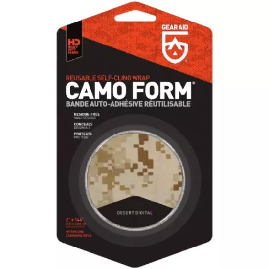 Gear Aid Camo Form Reusable Fabric Wrap Desert Digital Camo 4 Yards (2-Pack)