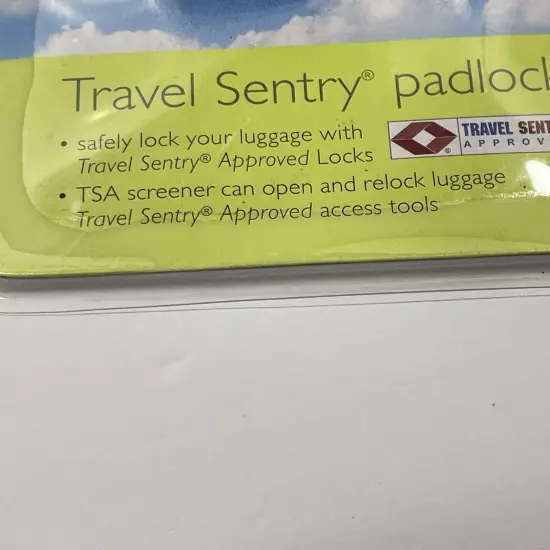 TSA Travel Smart Luggage Padlock by Conair. New. Sealed in Package.