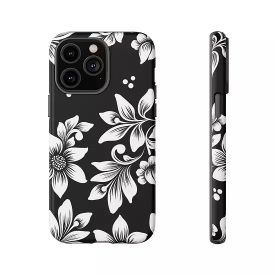 Black & White Floral Style - Tough Cases