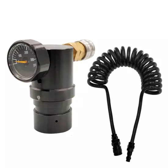 Adjustable HPA Micro MR GEN2 Regulator W/US Foster Coupler & Remote Hose 200psi