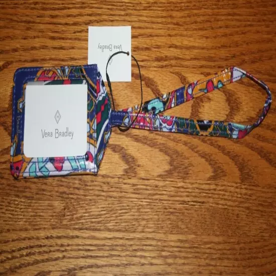 Vera Bradley LUGGAGE TAG ICONIC laminated travel suitcase ID case RETIRED NEW