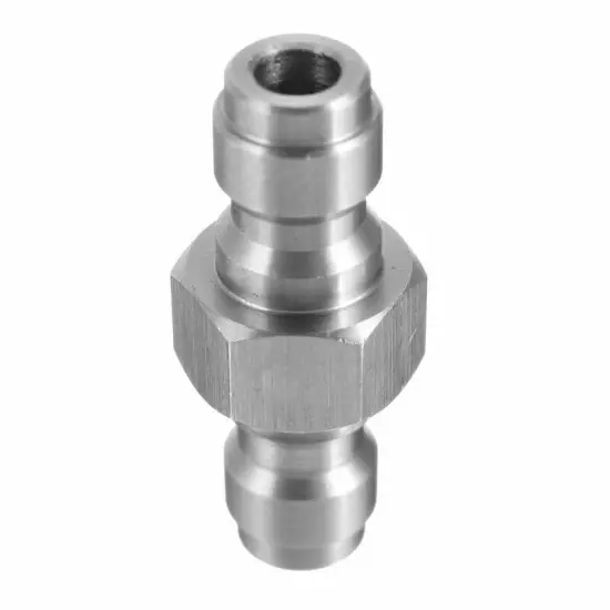 8mm Paintball PCP Stainless Quick Release Disconnect Coupler Doulbe Male Plug