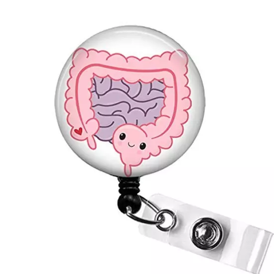 COLON Badge Reel, Fun Badge Holder, GI Intestines Badge Reel, Gastroenterology