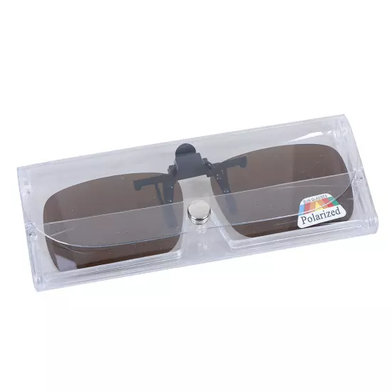 Clip-on Polarized Day Night Vision Flip-up Lens Driving Glasses Sunglasses Y;vm