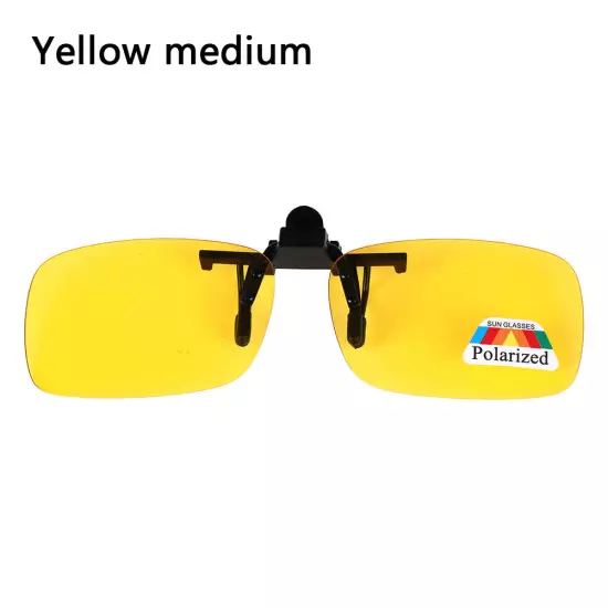 Clip-on Polarized Day Night Vision Flip-up Lens Driving Glasses Sunglasses Y;vm