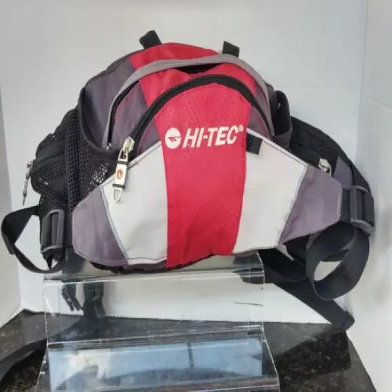 Hi-Tec Outdoor Hiking Bum Bag Unisex Storage Black Grey Red Zip Fanny Bag Pack