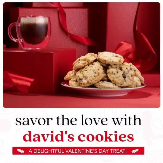 David's Cookies Cranberry Pistachio Biscuits Sweet Sampler in Love Tin -... 