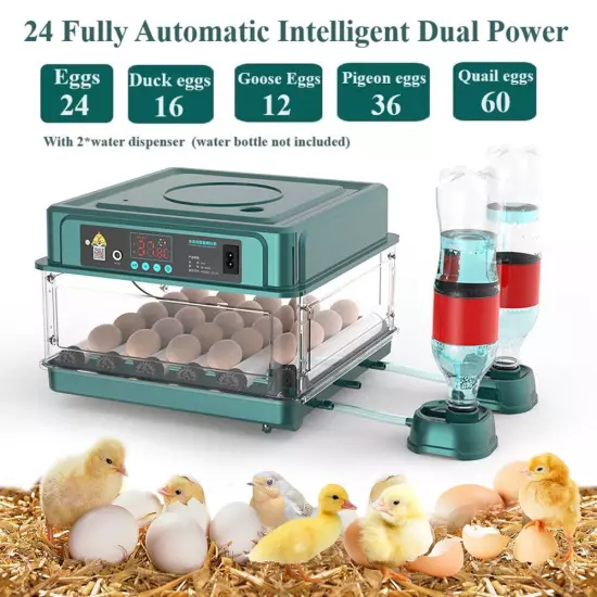 Egg Incubator for Hatching Egg Full Automatic Turning Duck Chicken Quail Egg NEW