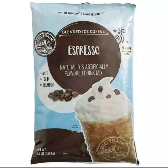 Big Train 3.5 lb. Blended Ice Coffee / Frappe / Latte Drink Mix.