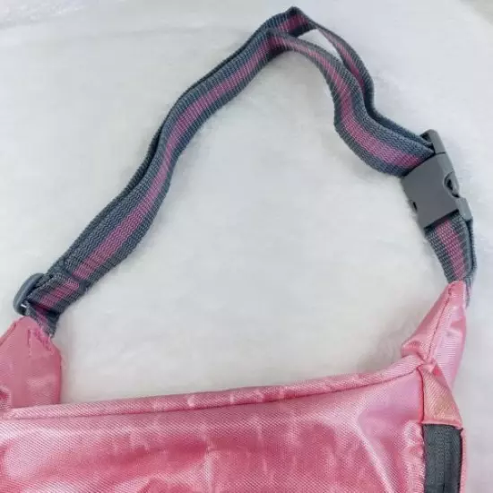 EastSport Gray & Pink Waist Fanny Pack With Extra Pocket Pouch Zippered Pockets