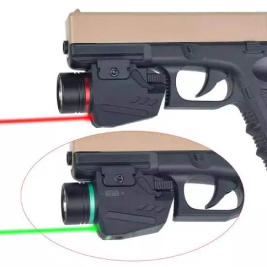 Combo LED Flashlight Green Red Dot Laser Sight For 20mm Rail Pistol Rifle Glock