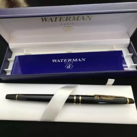 NEW~GARY PLAYER INVITATIONAL~ BLACK KNIGHT ~WATERMAN BLACK / GOLD ROLLERBALL PEN