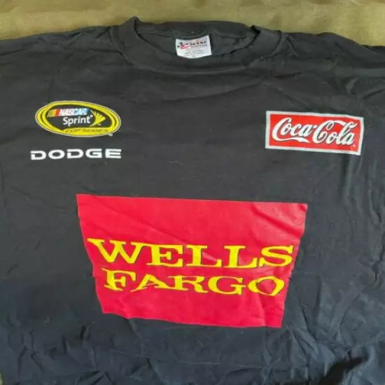 KYLE PETTY NASCAR #45 WELLS FARGO CHASE AUTHENTICS T-SHIRT BLK NEW W/TAGS LARGE