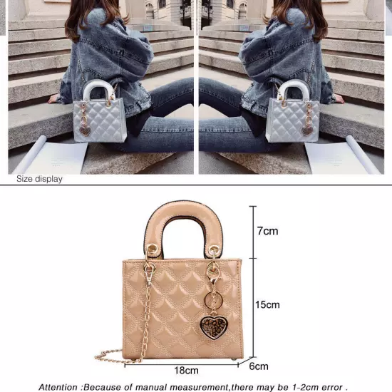 Bags Women Plaid Bag Ladies Shoulder Chain Tote Messenger Crossbody HandBag 