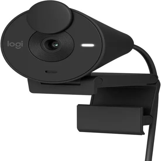 Logitech Brio 300 Full HD Webcam with Privacy Shutter, Noise Reduction Microphon