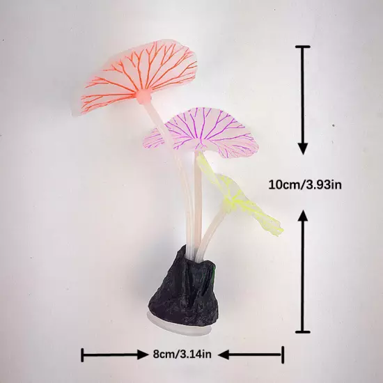 Silicone Simulated Artificial Plant Decoration Fluorescent Aquarium with Sucker