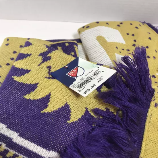 Jacquard Scarf MLS Soccer Futbol Orlando City SC Purple Gold Adidas