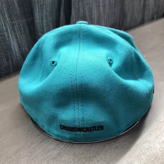 new era 59fifty 7 1/8 Crooks And Castles Turquoise Hat Cap Embroidered 8021 CC