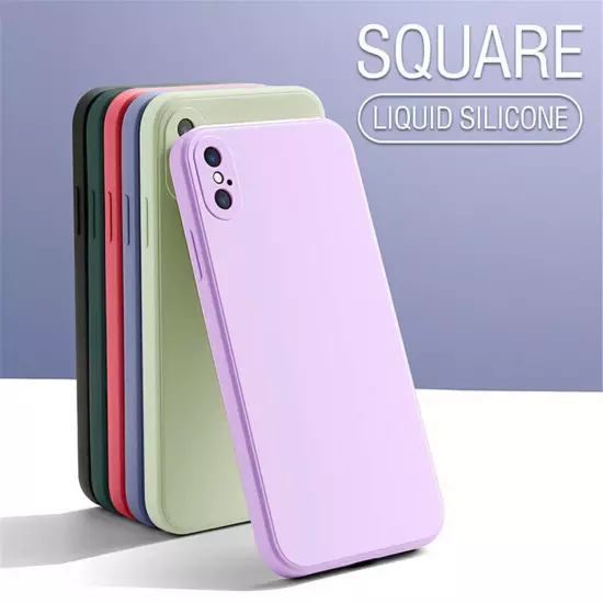 For iPhone 16 15 Pro Max 14 13 12 11 Shockproof Liquid Silicone Case Phone Cover