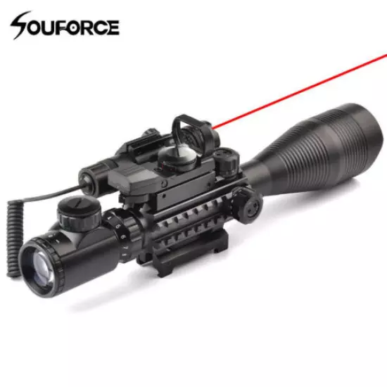 Rifle Scope Green/Red Laser Sight With Remote Switch Tactical For Hunting