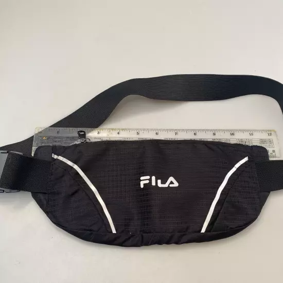 FILA Retro Fanny Pack Unisex Adjustable Strap Black & Silver