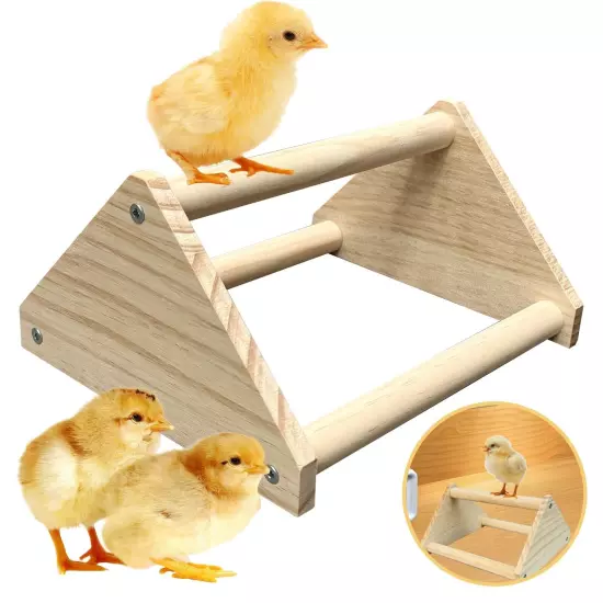 Nalwort Chicken Perch, Wooden Chick Jungle Gym for Chicken Brooder Box, Solid...