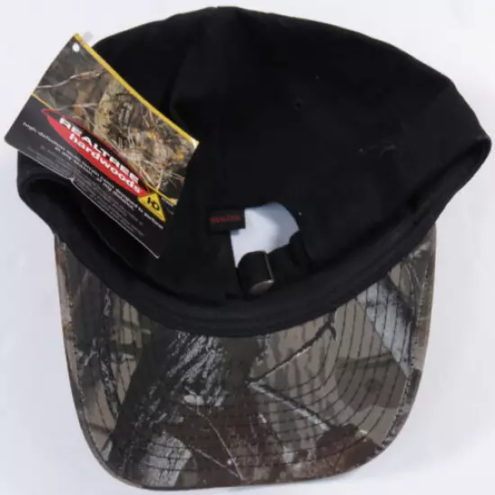 NWT Realtree Hardwoods Black Camo Camouflage Hunting Baseball Adjustable Hat Cap