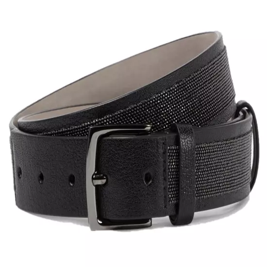 Brunello Cucinelli Women's Monili Trim Beaded Leather Belt Black Size S - Italy